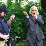 2014-06-27-EMAProject-NationalMuseumofSlovenia-Ljubljana-GavinRizza-LjubenDimkaroski-PlayingNeanderthalFlute